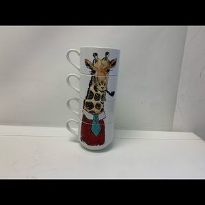 The Cellar Stackable Giraffe Mugs, Set of 4